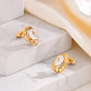 Oval Zircon 1Earrings [201 Stainless Steel,18K Gold Plated]