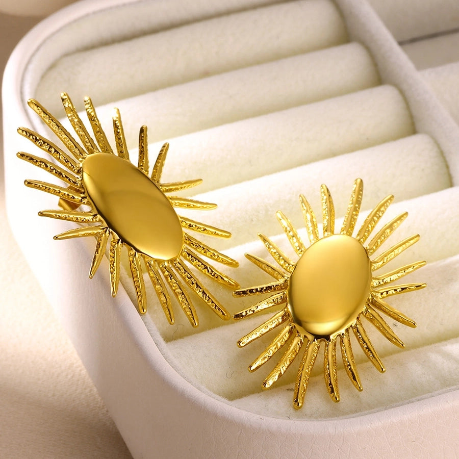 Sun Earrings [304 Stainless Steel]