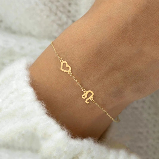 Pulsera de forma de corazón de constelación [201,304 acero inoxidable]