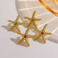 Starfish Earrings [304 Stainless Steel,14K Gold Plated]