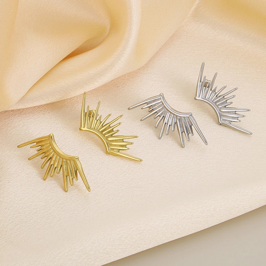 Sun Earrings [304 Stainless Steel, 18K Gold Plated]