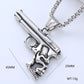 Retro Punk Pistol Heart Shape Pendant Necklace [304 Stainless Steel]