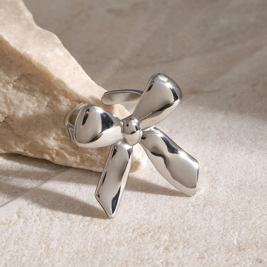 Bow Knot Ring [304 Stainless Steel 18K Gold Plated]