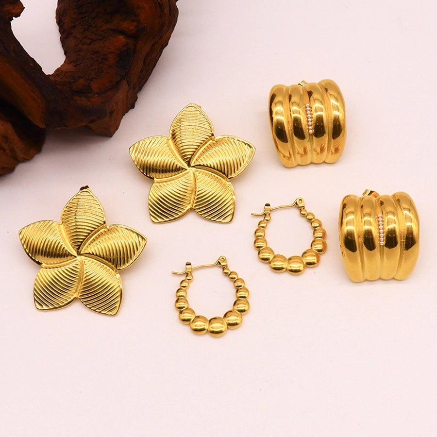 Mix Designs Earrings [304 Stainless Steel,18K Gold Plated]