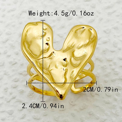 Heart Star Ring [304 Stainless Steel 14K Gold Plated]