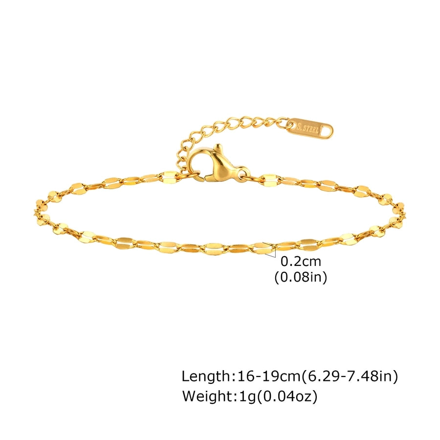 Chain Bracelets [201 Stainless Steel, 18K Gold Plated]