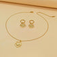 Flower Jewelry Set Earrings [304 Stainless Steel]