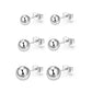 1 Pair Simple Style Round Stud Earrings [304 Stainless Steel 18K Gold Plated]