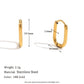 U Shape Plating Earrings [304 Stainless Steel,18K Gold Plated]