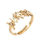 Words Ring [201 Stainless Steel, 18K Gold Plated]