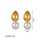 Pearl Gold Earrings [304 Stainless Steel]