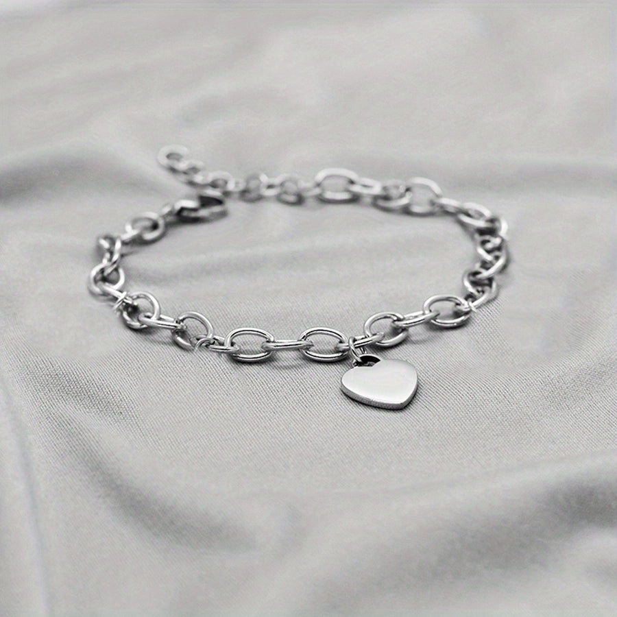 Multiple Hearts Chain Bracelet [Stainless Steel,18K Gold Plated]