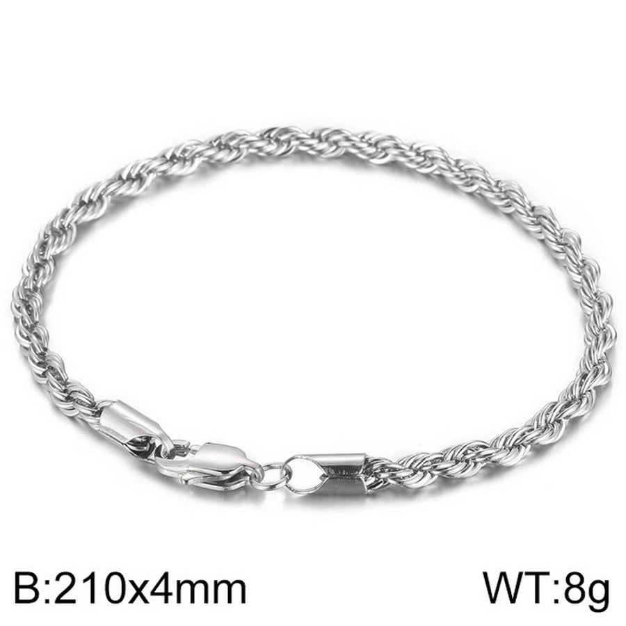 Rope Chain Bracelet [304 Stainless Steel 18K Gold Plated]