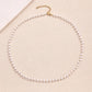 Round Simple Acrylic Imitation Pearl  Necklace [304 Stainless Steel,18K Gold Plated]