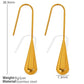 Water Droplets Gourd Hook Earrings [304 Stainless Steel,18K Gold Plated]