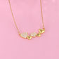 Heart Shape Zircon 1Necklace [304 Stainless Steel,18K Gold Plated]