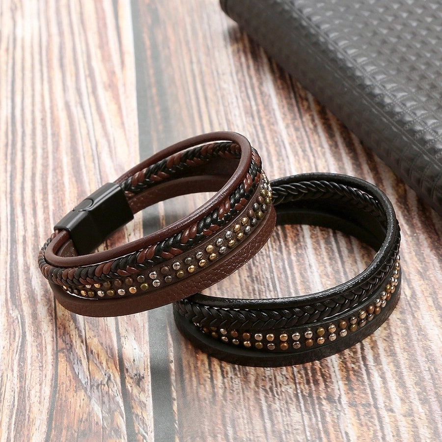 Bracciale a più strati [304 pelle in acciaio inossidabile]