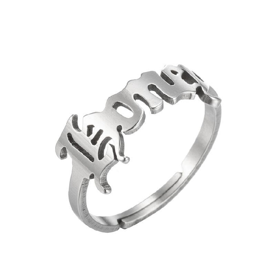 Words Ring [201 Stainless Steel, 18K Gold Plated]