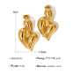 Water Droplets Earrings [304 Stainless Steel, 18K Gold Plated]