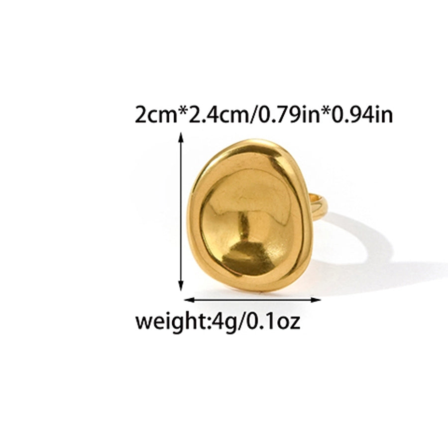 Irregular Square Heart Shape Ring [304 Stainless Steel 14K Gold Plated]