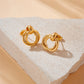 Gold Circles Earrings [304 Stainless Steel,18K Gold Plated]