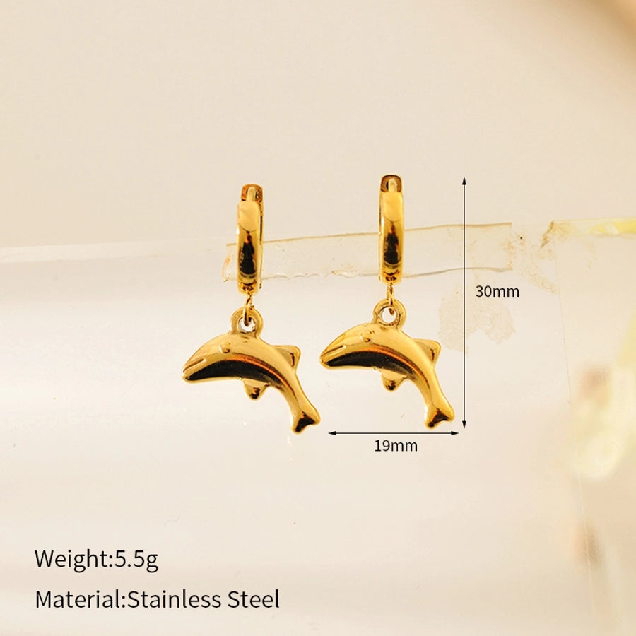 Mix Beach Designs Earrings [304 Stainless Steel,18K Gold Plated]