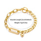 Roman Style Heart Chain Bracelet [Stainless Steel,18K Gold Plated]