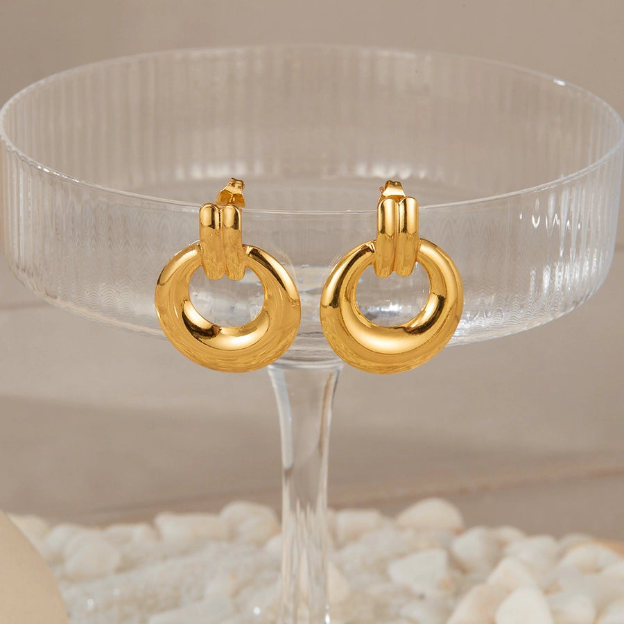 Geometric Earrings [304 Stainless Steel,18K Gold Plated]