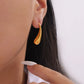 Water Droplets Earrings [304 Stainless Steel,18K Gold Plated]