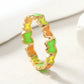 Colored Butterfly Enamel Ring [Stainless Steel]