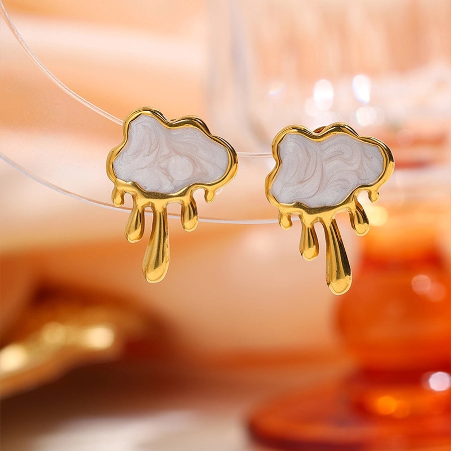 White Clouds Earrings [304 Stainless Steel]