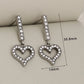 Hollow Heart Shape Plating Round Earrings [304 Stainless Steel,18K Gold Plated]