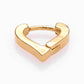 1 Piece Gothic Square Heart Shape Earrings [316L Stainless Steel  18K Gold Plated]