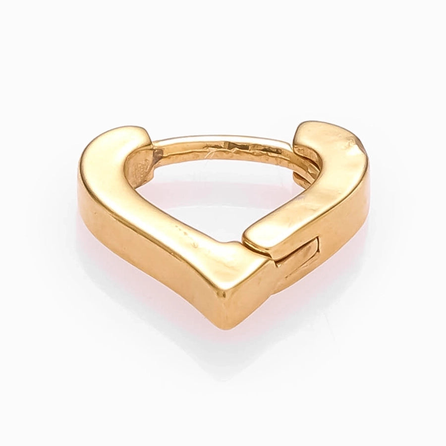 1 Piece Gothic Square Heart Shape Earrings [316L Stainless Steel  18K Gold Plated]