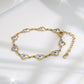 Heart Shape Bracelet [304 Stainless Steel, 18K Gold Plated]