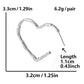 Pendientes de aro de forma de corazón hueco [304 acero inoxidable]