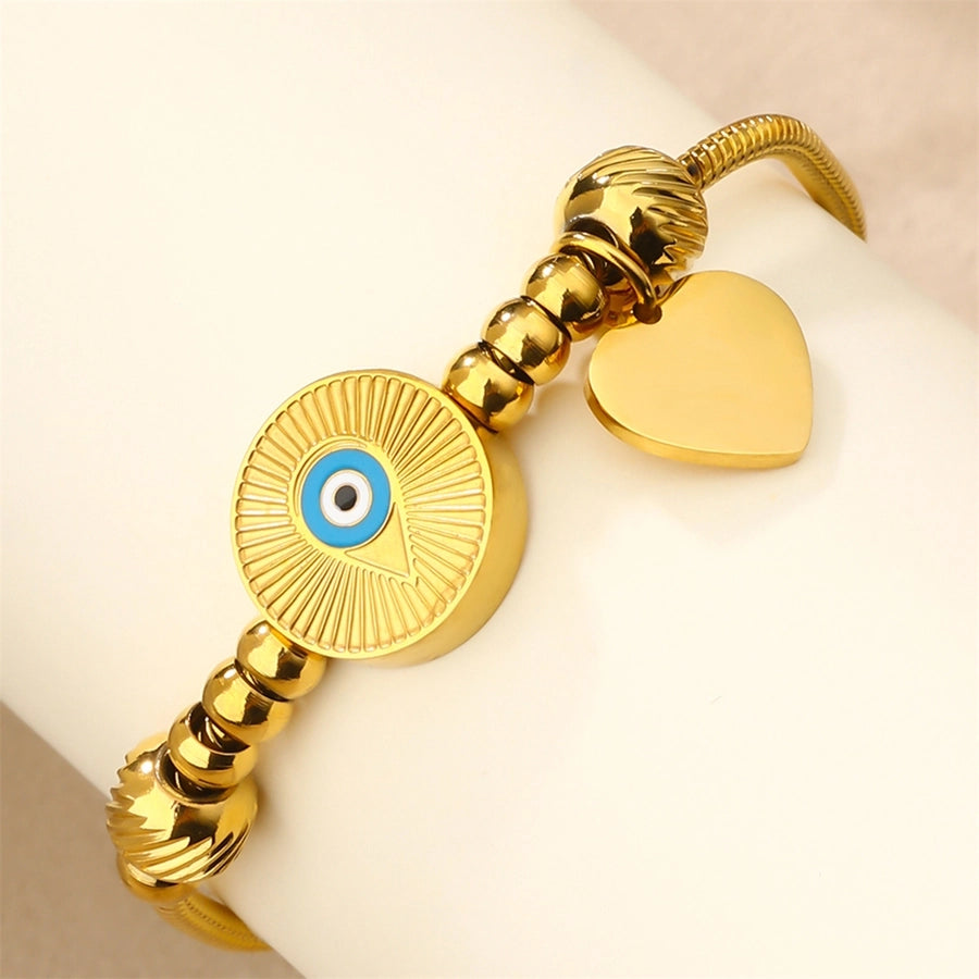 Sun/Heart/Butterfly Turquoise Bracelets [304 Stainless Steel,18K Gold Plated]