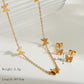 Golden Butterfly Bracelets/Jewelry Set [304 Stainless Steel, 18K Gold Plated]