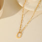 Pendant Necklace Paperclip Chain  [304 Stainless Steel,18K Gold Plated]