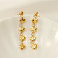 Multiple Heart Shape Drop Earrings [304 Stainless Steel,18K Gold Plated]