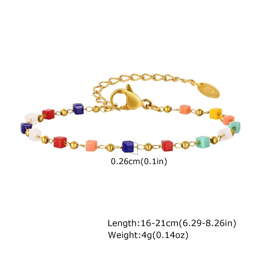 Colorful Beads Necklace/Bracelets [201 Stainless Steel]