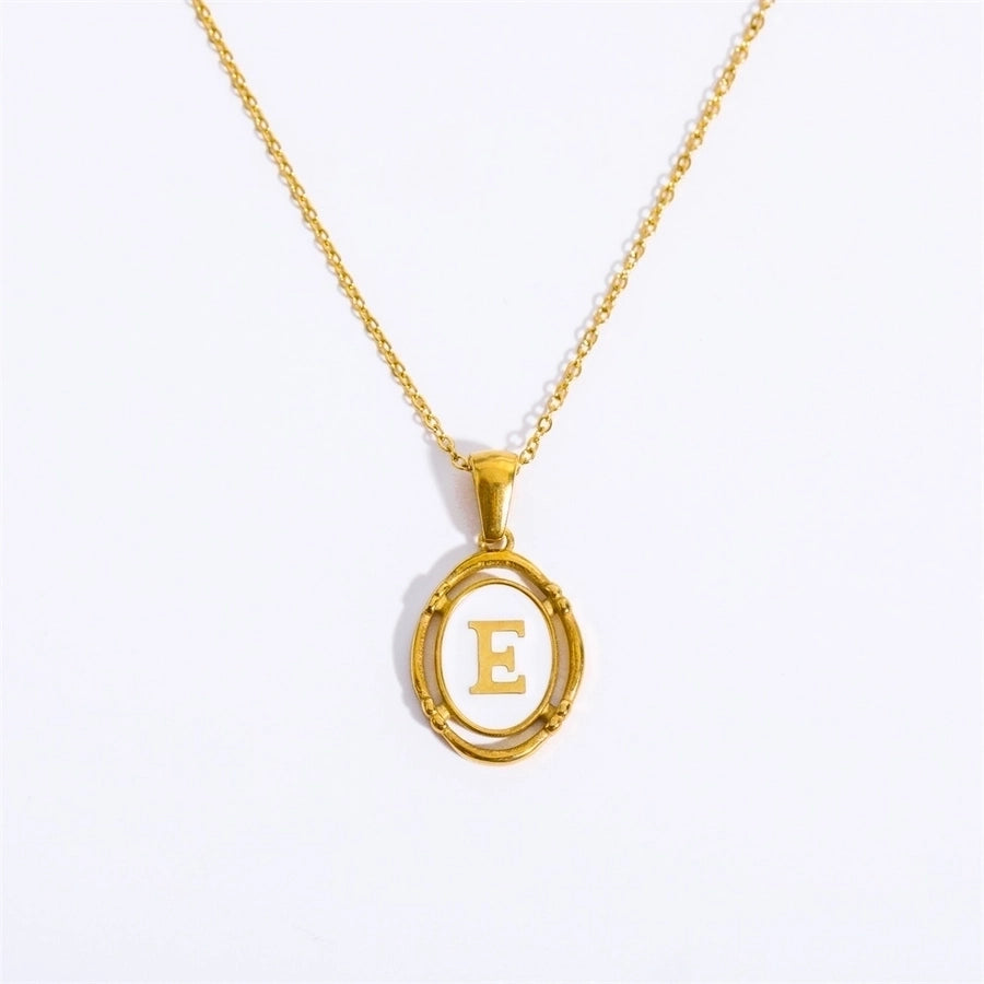 Letter Necklace [201,304 Stainless Steel,18K Gold Plated]