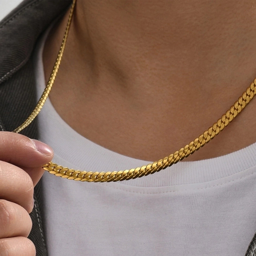 Hip-Hop Punk Solid Color Necklace [304 Stainless Steel]