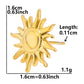 Σκουλαρίκια Sun Moon σε στρογγυλό στυλ [304 ανοξείδωτο ατσάλι, 18 καρατίων επίχρυσο]