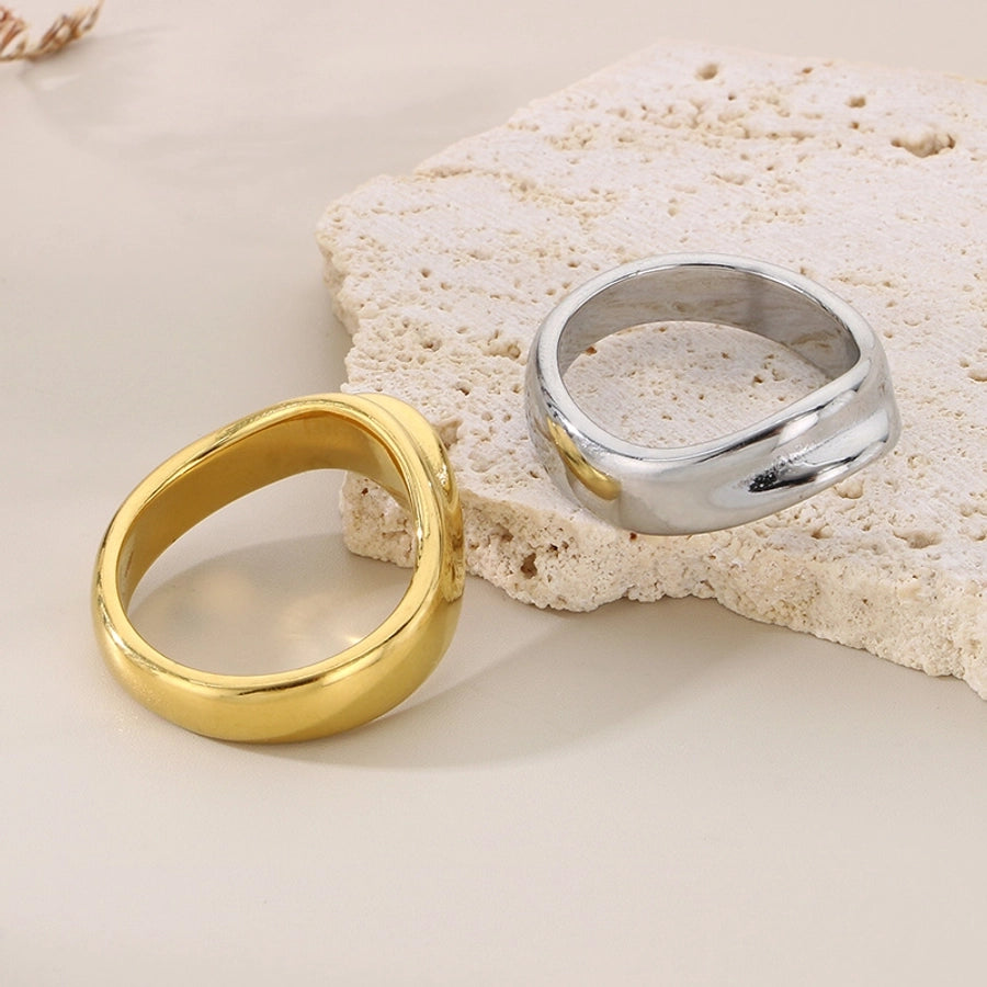 Simple Style Geometric Ring [304 Stainless Steel, 18K Gold Plated]