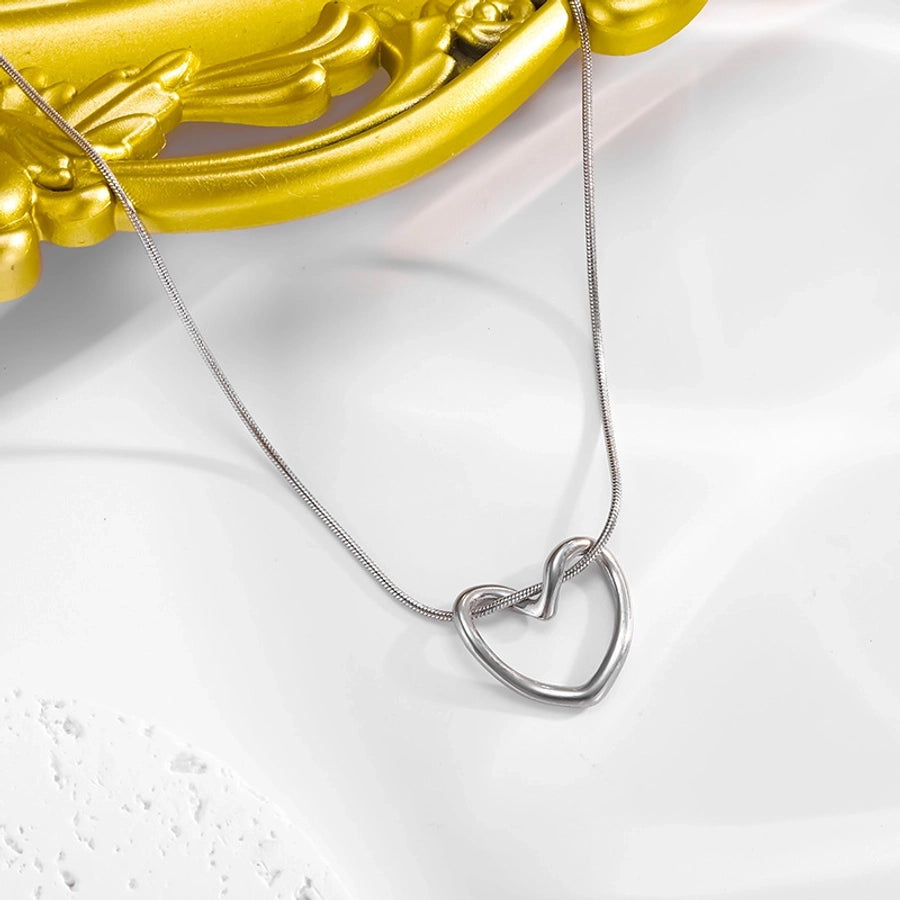 Hollow Heart Shape Earrings /Necklace/Set [304 Stainless Steel,18K Gold Plated]