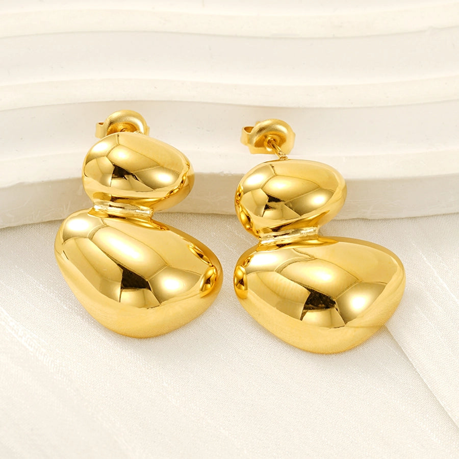 Irregular Earrings [304 Stainless Steel,18K Gold Plated]