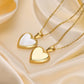 Heart Shape Shell Necklace [304 Stainless Steel,18K Gold Plated]