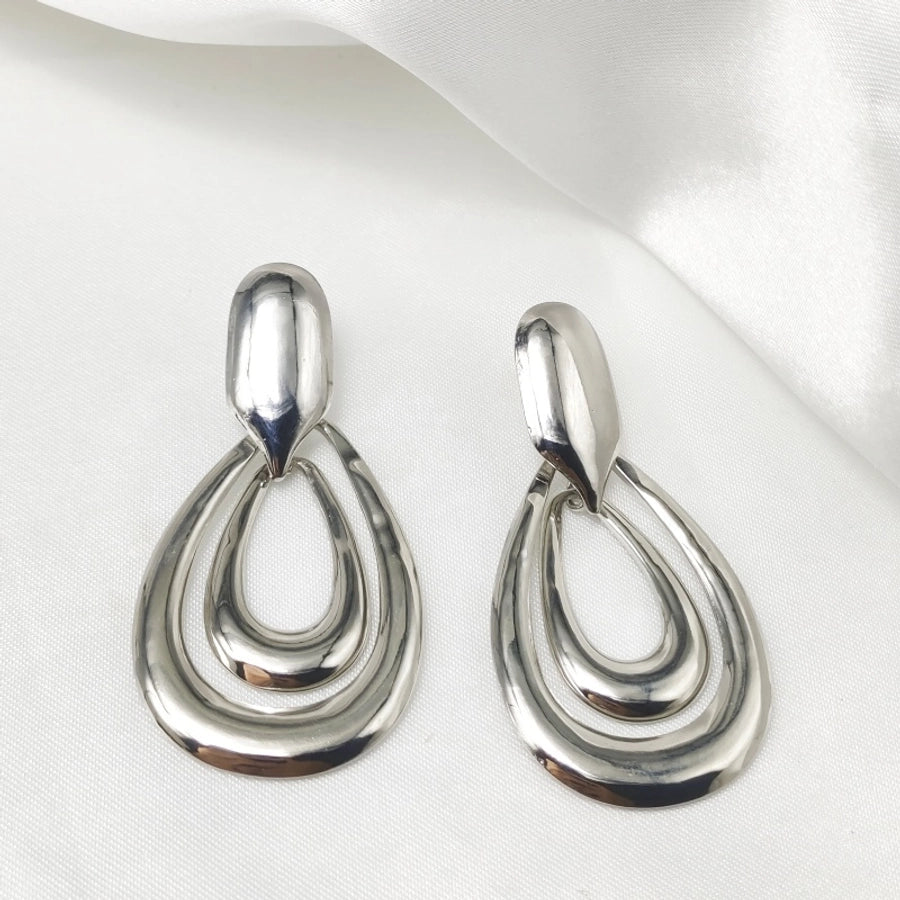 Oversized Geometric Hollow Out Earrings [304 Stainless Steel]