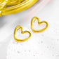 Hollow Heart Earrings/Necklace/Jewelry Set [304 Stainless Steel, 18K Gold Plated]